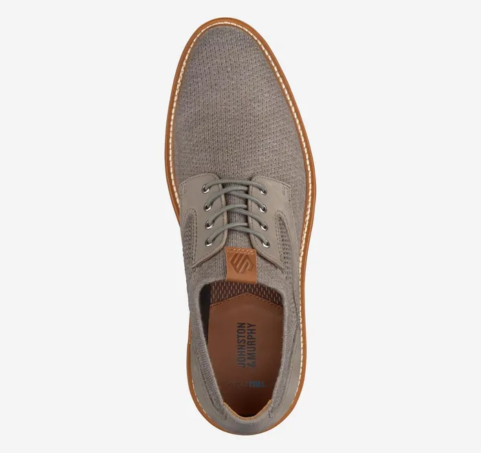 Men Upton Knit Plain Toe Gray Knit JohnstonandMurphy LaceUps Men Upton Knit Plain Toe Gray Knit JohnstonandMurphy LaceUps