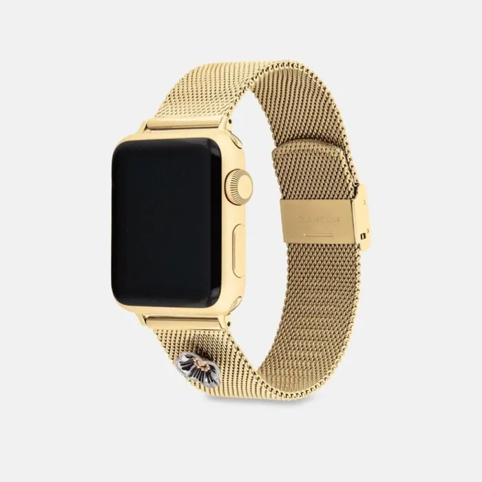 Men Watches Coach Apple Watch Strap 38 Mm 40 Mm And 41 Mm Gold