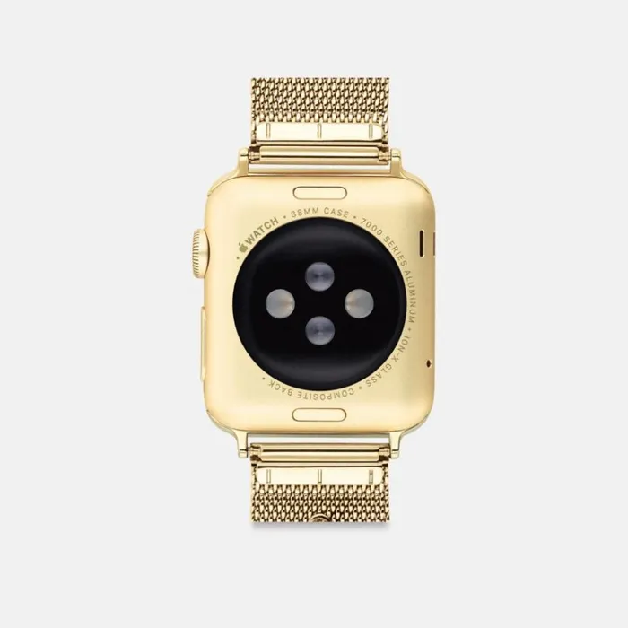 Men Watches Coach Apple Watch Strap 38 Mm 40 Mm And 41 Mm Gold
