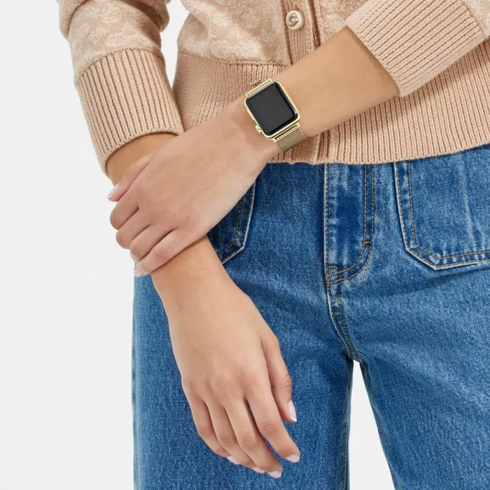 Men Watches Coach Apple Watch Strap 38 Mm 40 Mm And 41 Mm Gold