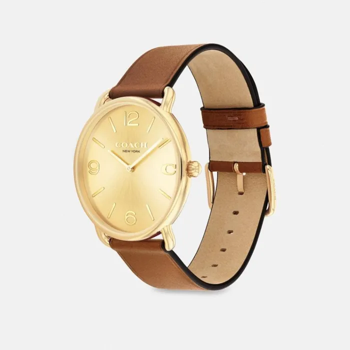 Men Watches Coach Elliot Watch 41 Mm Saddle
