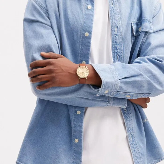 Men Watches Coach Elliot Watch 41 Mm Saddle