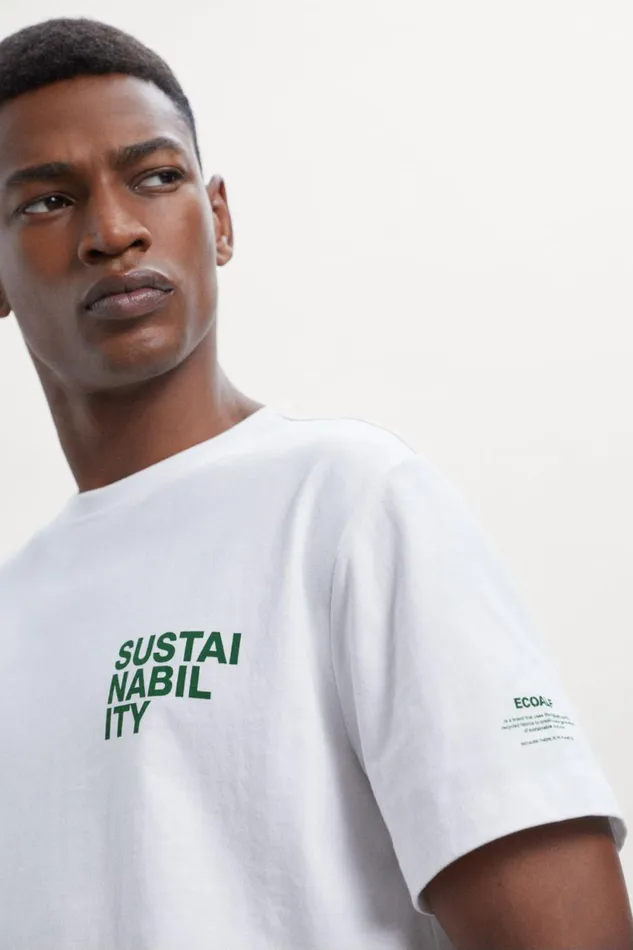 Men White Sustan TShirt Ecoalf TShirts