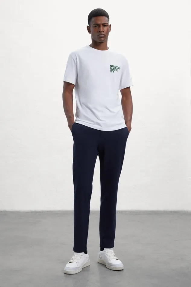 Men White Sustan TShirt Ecoalf TShirts