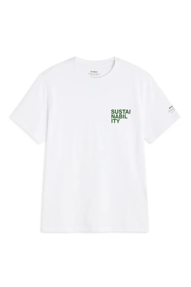 Men White Sustan TShirt Ecoalf TShirts