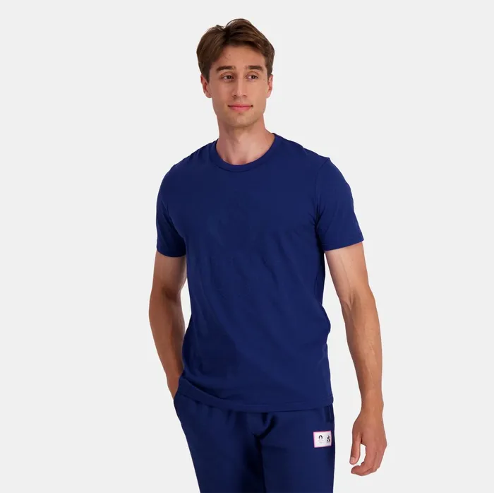 MenWomen Le Coq Sportif Tshirts And Tops Paris 2024 TShirt Blue Depths