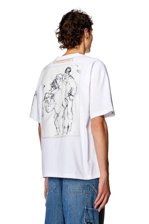 MenWomen PrTNlabel23a White Diesel Tshirts MenWomen PrTNlabel23a White Diesel Tshirts