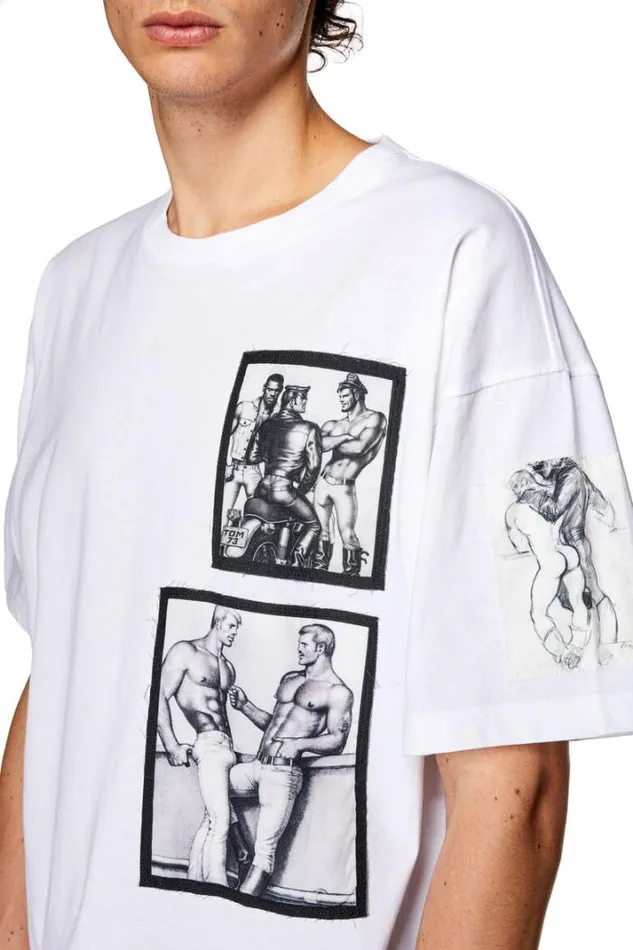 MenWomen PrTNlabel23a White Diesel Tshirts MenWomen PrTNlabel23a White Diesel Tshirts