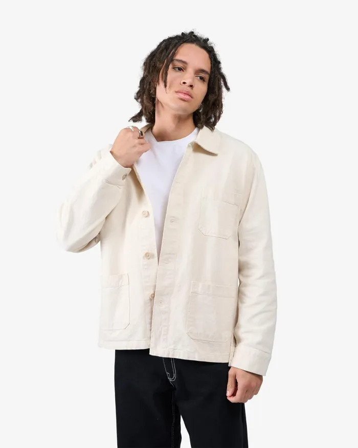 Men Workwear Jackets Colorful Standard Organic Workwear Jacket Soft Lavender