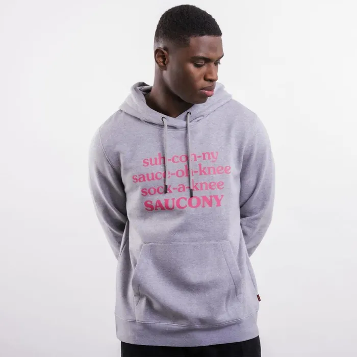 Men X Frank Cooke Rested Hoodie Light Grey Heather Saucony Tops