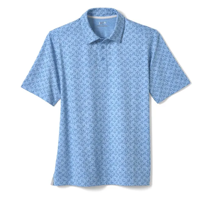 Men Xc4 Performance Polo Blue Tonal Airplane JohnstonandMurphy Polos and Tees Men Xc4 Performance Polo Blue Tonal Airplane JohnstonandMurphy Polos and Tees