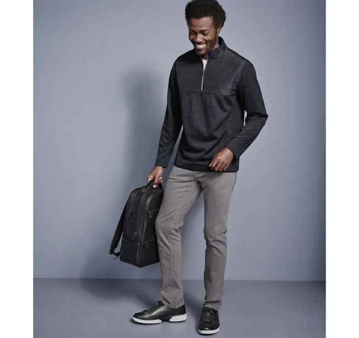 Men Xc4 Quilted QuarterZip Black JohnstonandMurphy Sweaters and Knits Men Xc4 Quilted QuarterZip Black JohnstonandMurphy Sweaters and Knits