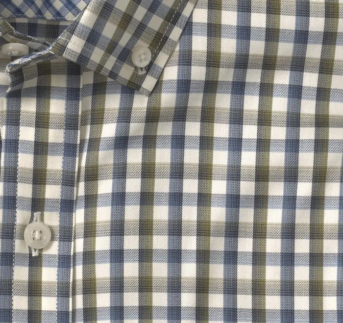 Men Xc4 Sport LongSleeve Shirt Olive Tattersall JohnstonandMurphy Shirts