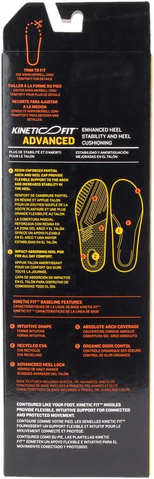 Merrell Shoe Care Men Kinetic Fit Advanced Footbed Wide Width Wool