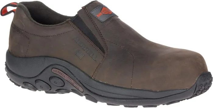 Merrell SlipOns Men Jungle Moc Leather Comp Toe Sd Work Shoe Espresso
