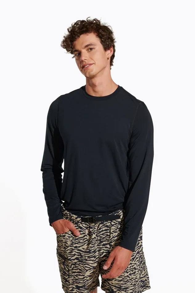 Merrell Tops Men Everyday Long Sleeve Tee With Tencel Black