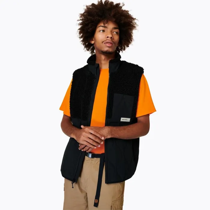 Merrell Tops Men Sherpa Mixup Vest Black