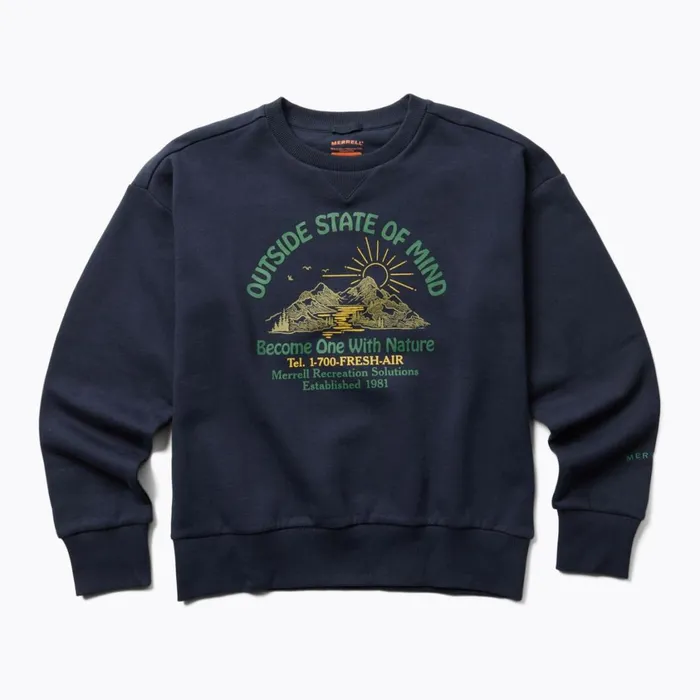 Merrell Tops Women Outside State Of Mind Crew Navy