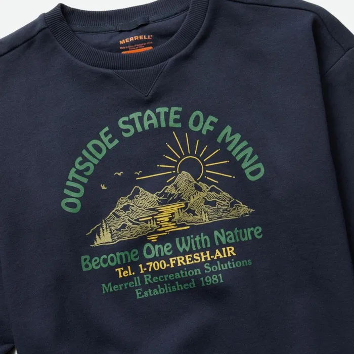 Merrell Tops Women Outside State Of Mind Crew Navy