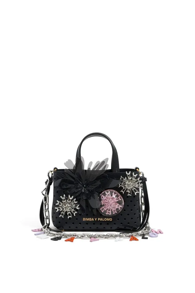 Mini Black Leather Chihuahua Bag Black Women Bimba Y Lola Bimba Y Palomo