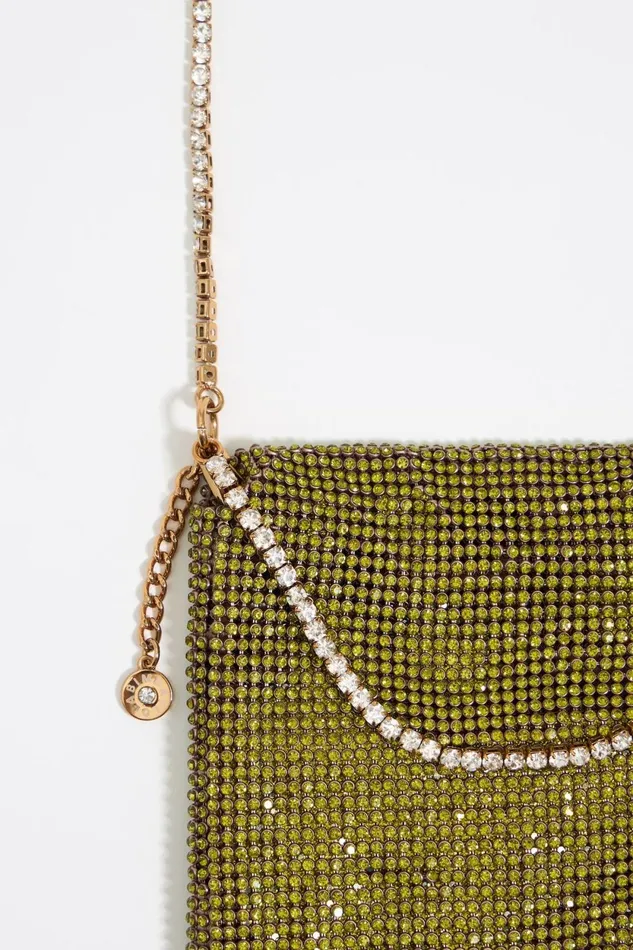 Mini Lime Metallic Mesh Crystals Bag Lime Women Bimba Y Lola Crossbody Bags Mini Lime Metallic Mesh Crystals Bag Lime Women Bimba Y Lola Crossbody Bags