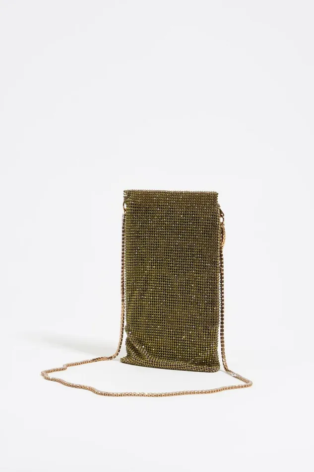 Mini Lime Metallic Mesh Crystals Bag Lime Women Bimba Y Lola Crossbody Bags Mini Lime Metallic Mesh Crystals Bag Lime Women Bimba Y Lola Crossbody Bags