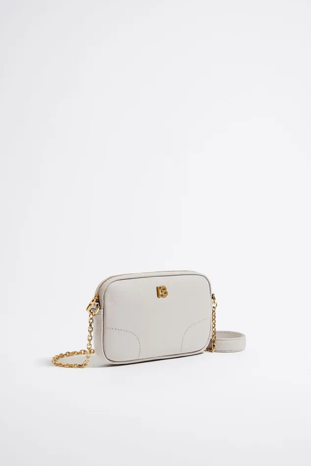 Mini Offwhite Leather Crossbody Bag Off White Women Bimba Y Lola Mini Bags