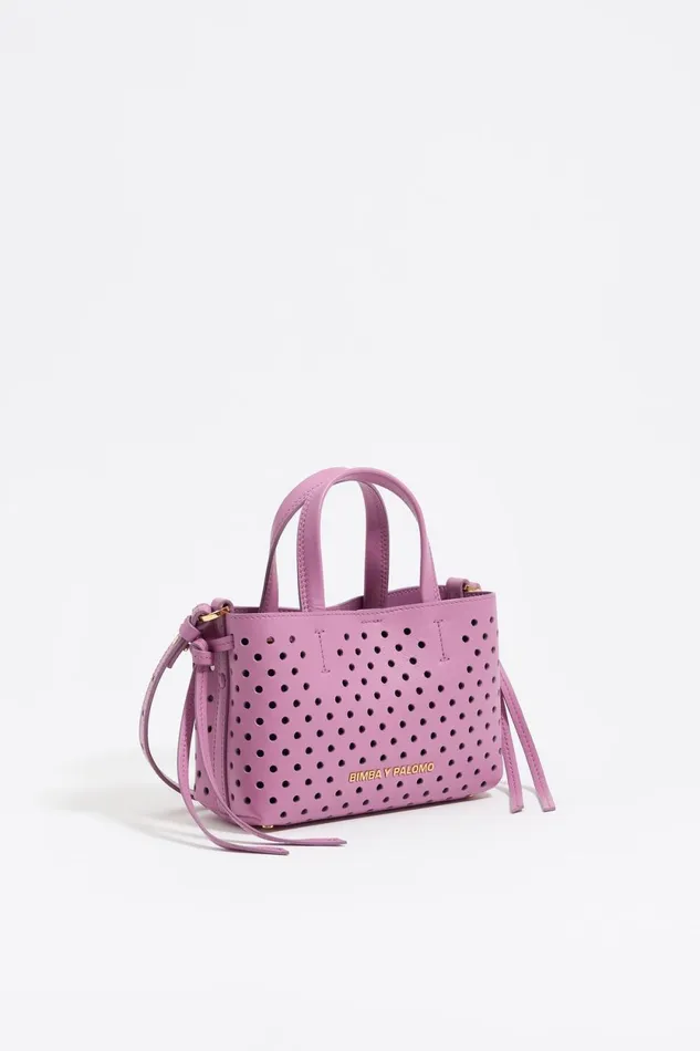 Mini Pink Leather Chihuahua Bag Pink Women Bimba Y Lola Crossbody Bags