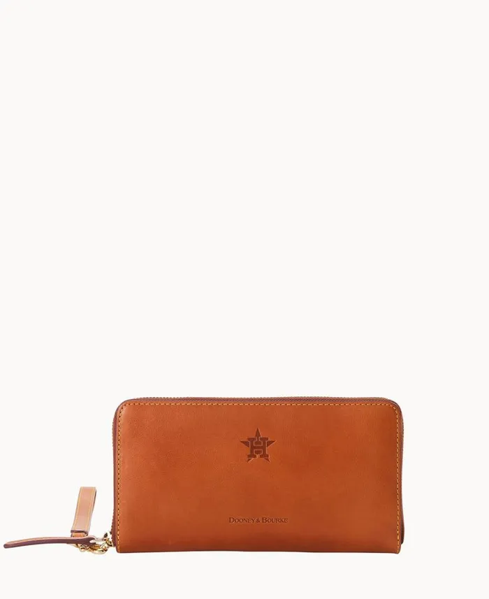 MLB Astros Large Zip Around Wristlet Astros ManWoman Dooney and Bourke Wallets MLB Astros Large Zip Around Wristlet Astros ManWoman Dooney and Bourke Wallets