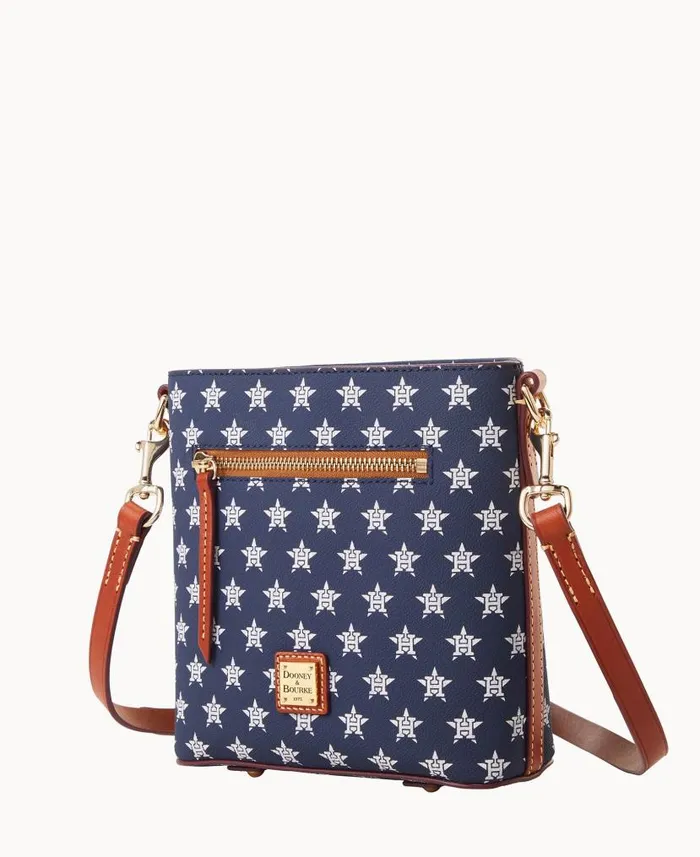 MLB Astros Small Zip Crossbody Astros Woman Dooney and Bourke Crossbodies MLB Astros Small Zip Crossbody Astros Woman Dooney and Bourke Crossbodies