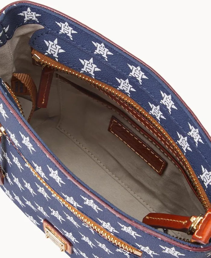 MLB Astros Small Zip Crossbody Astros Woman Dooney and Bourke Crossbodies MLB Astros Small Zip Crossbody Astros Woman Dooney and Bourke Crossbodies
