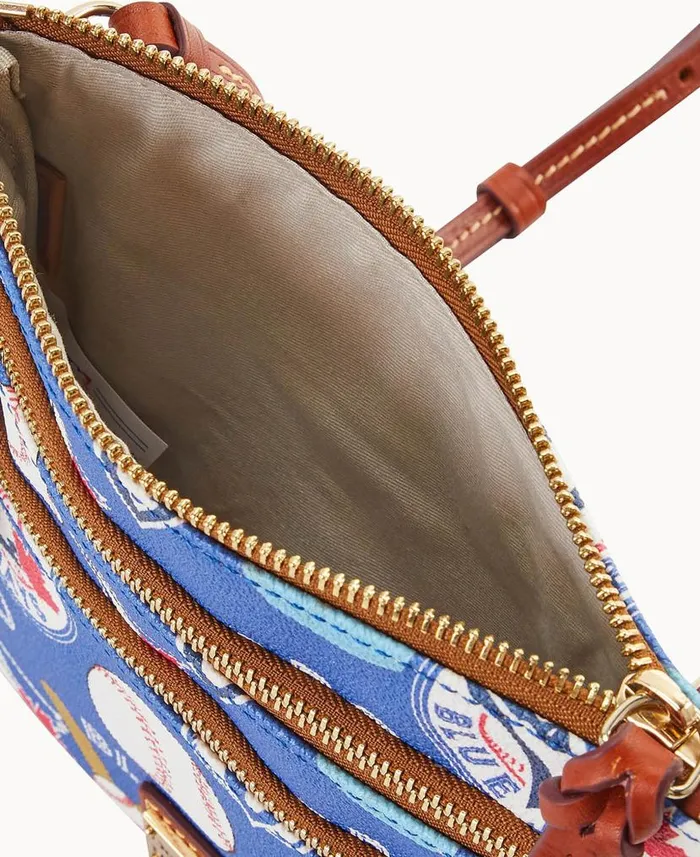 MLB Blue Jays N S Triple Zip Crossbody Blue Jays Woman Dooney and Bourke Crossbodies MLB Blue Jays N S Triple Zip Crossbody Blue Jays Woman Dooney and Bourke Crossbodies