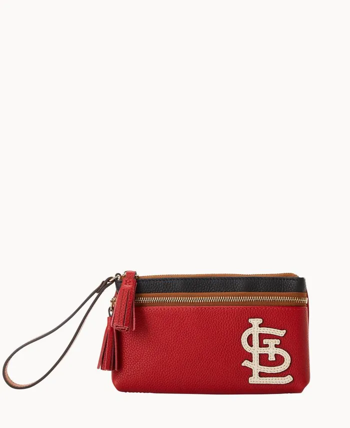 MLB Cardinals Double Zip Wristlet Cardinals ManWoman Dooney and Bourke Wallets MLB Cardinals Double Zip Wristlet Cardinals ManWoman Dooney and Bourke Wallets