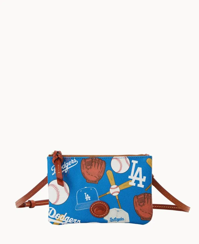MLB Dodgers Top Zip Crossbody Dodgers Woman Dooney and Bourke Crossbodies