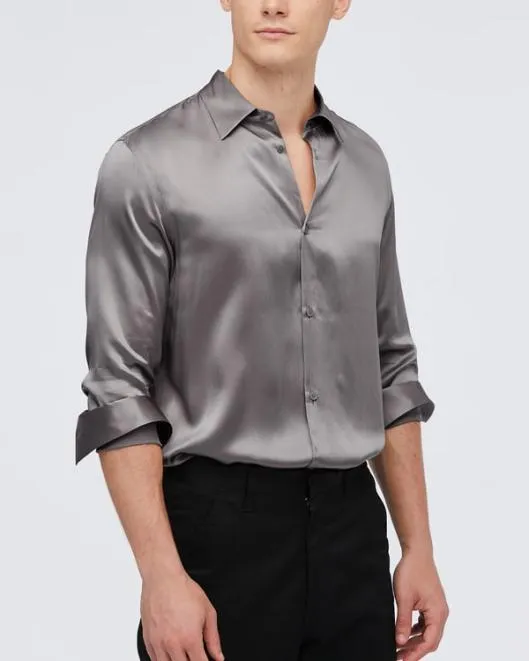 Mulberry Silk Basic Mens Shirt Men Lilysilk Shirts