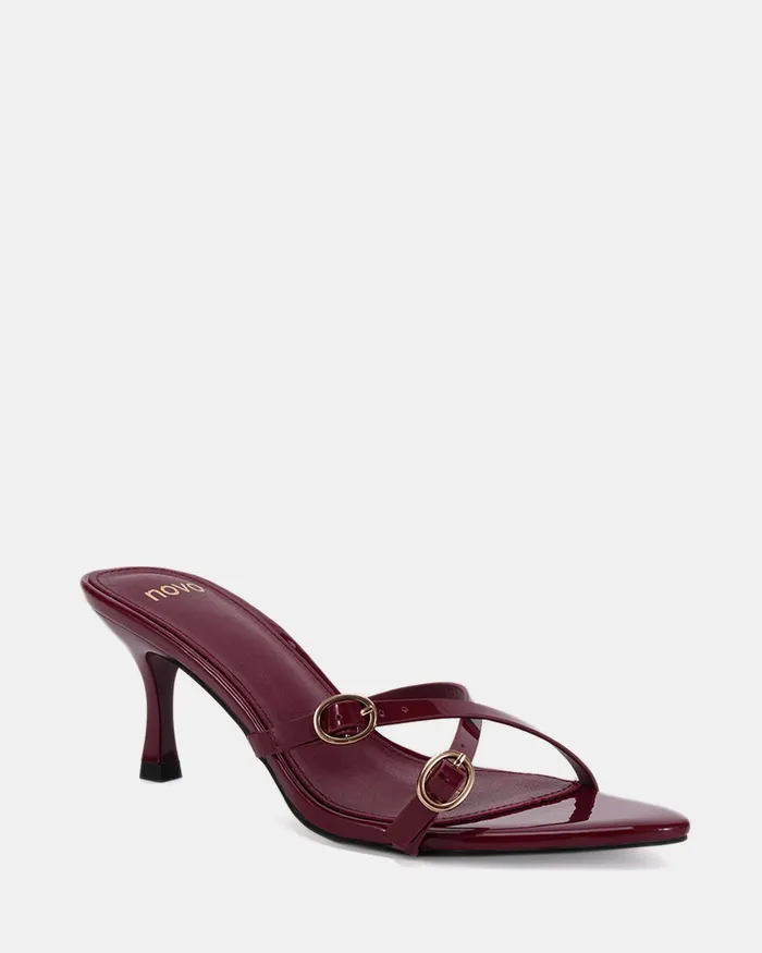 Mules NOVO Shoes Women VALKYRIE DEEP RED PATENT Mules
