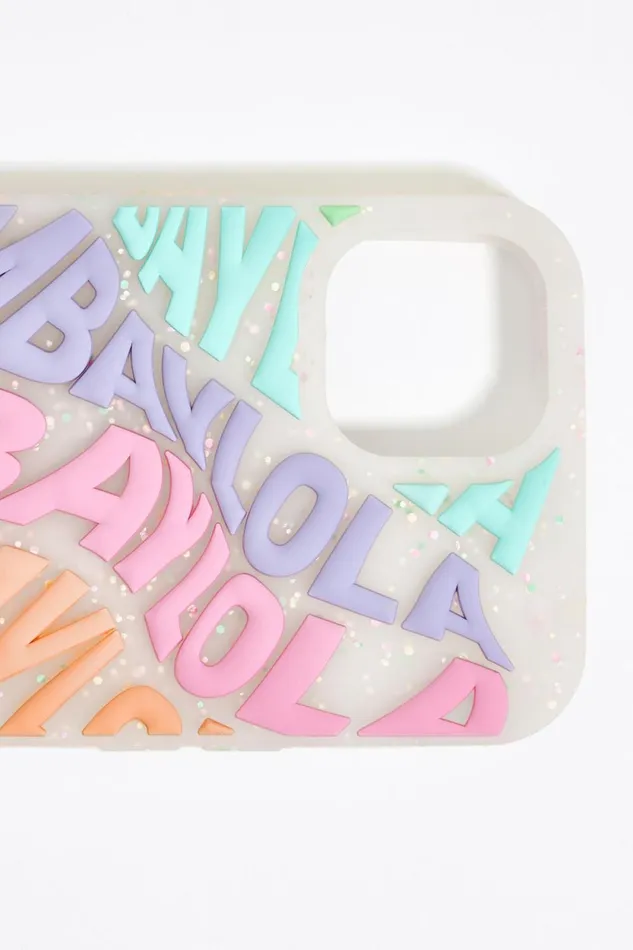 Multicolored Logo Silicone IPhone 15 Case Lilac Women Bimba Y Lola Phone Cases Multicolored Logo Silicone IPhone 15 Case Lilac Women Bimba Y Lola Phone Cases