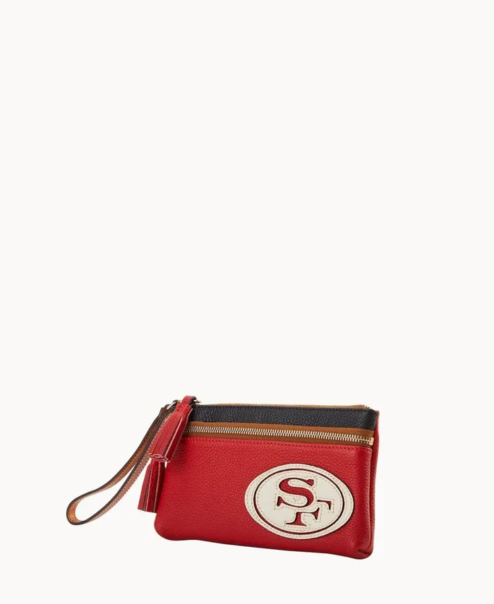 NFL 49ERS Double Zip Wristlet 49ers ManWoman Dooney and Bourke Wallets NFL 49ERS Double Zip Wristlet 49ers ManWoman Dooney and Bourke Wallets
