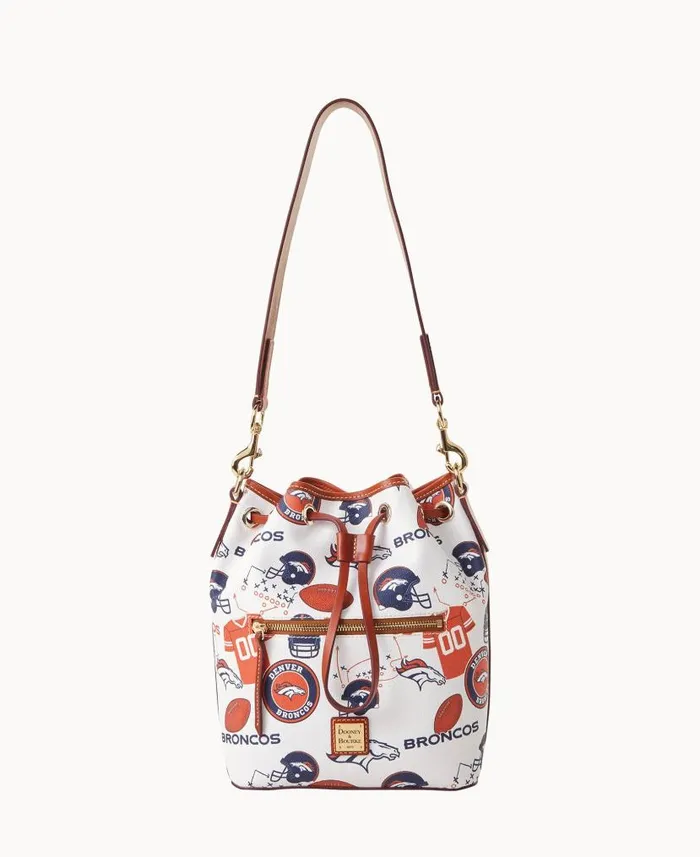 NFL Broncos Drawstring Broncos Woman Dooney and Bourke Shoulder Bags