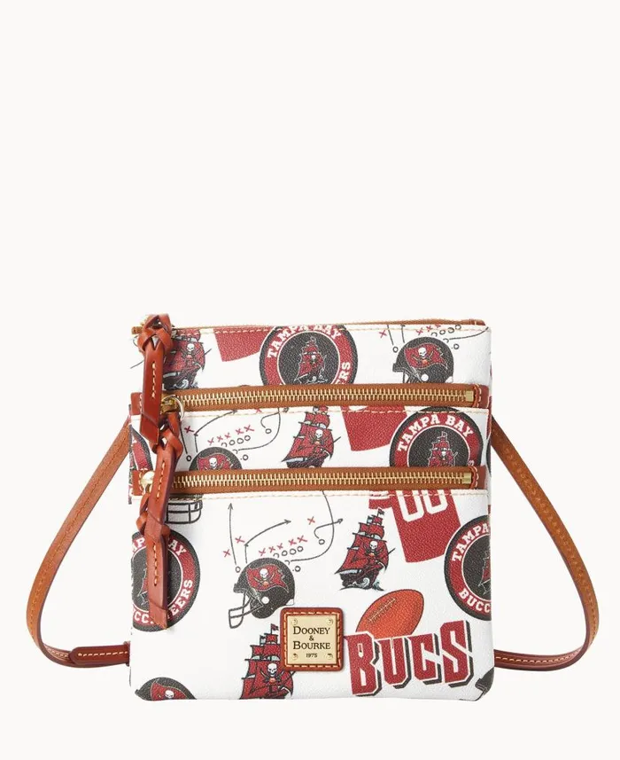NFL Buccaneers N S Triple Zip Crossbody Buccaneers Woman Dooney and Bourke Crossbodies NFL Buccaneers N S Triple Zip Crossbody Buccaneers Woman Dooney and Bourke Crossbodies