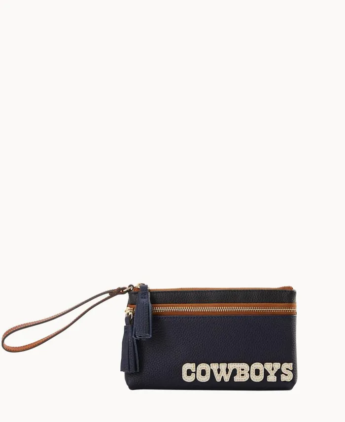 NFL Cowboys Double Zip Wristlet Cowboys ManWoman Dooney and Bourke Wallets