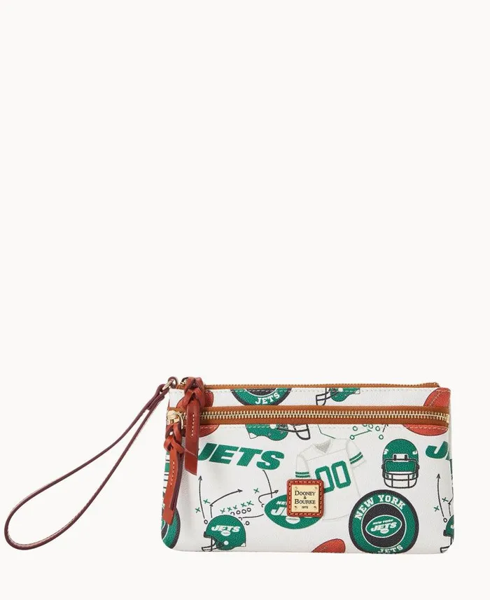 NFL Jets Double Zip Wristlet New York Jets ManWoman Dooney and Bourke Wallets NFL Jets Double Zip Wristlet New York Jets ManWoman Dooney and Bourke Wallets
