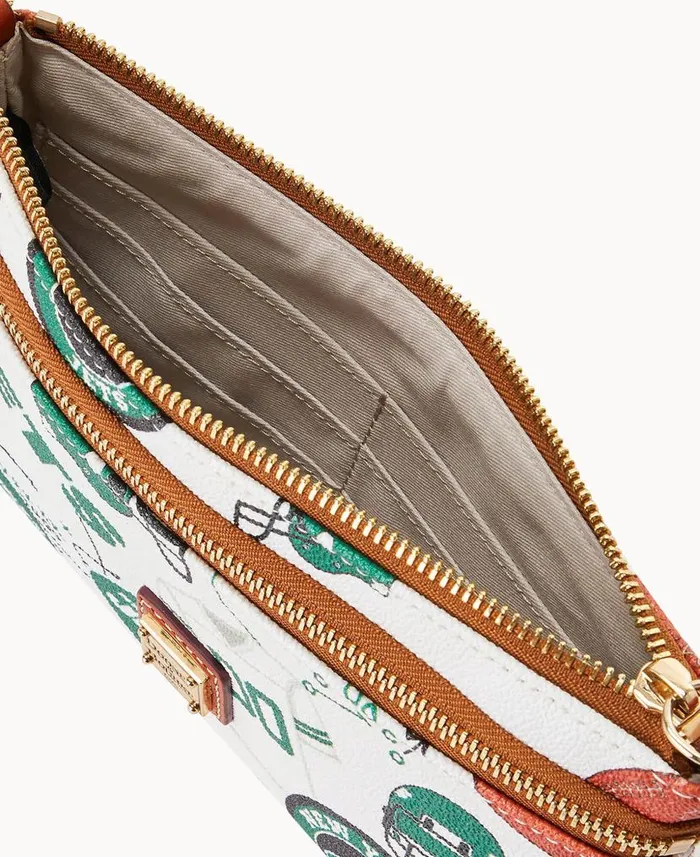 NFL Jets Double Zip Wristlet New York Jets ManWoman Dooney and Bourke Wallets NFL Jets Double Zip Wristlet New York Jets ManWoman Dooney and Bourke Wallets