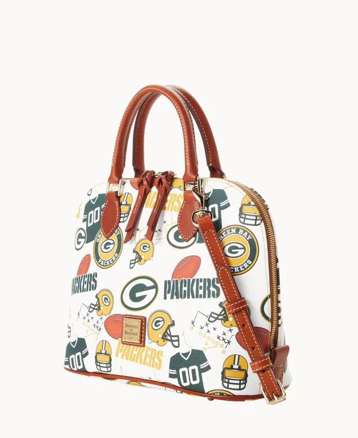 NFL Packers Zip Zip Satchel Packers Woman Dooney and Bourke Satchels NFL Packers Zip Zip Satchel Packers Woman Dooney and Bourke Satchels