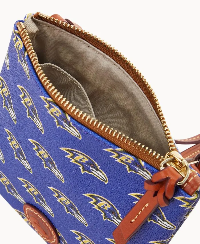 NFL Ravens Small North South Top Zip Crossbody Ravens Woman Dooney and Bourke Crossbodies NFL Ravens Small North South Top Zip Crossbody Ravens Woman Dooney and Bourke Crossbodies