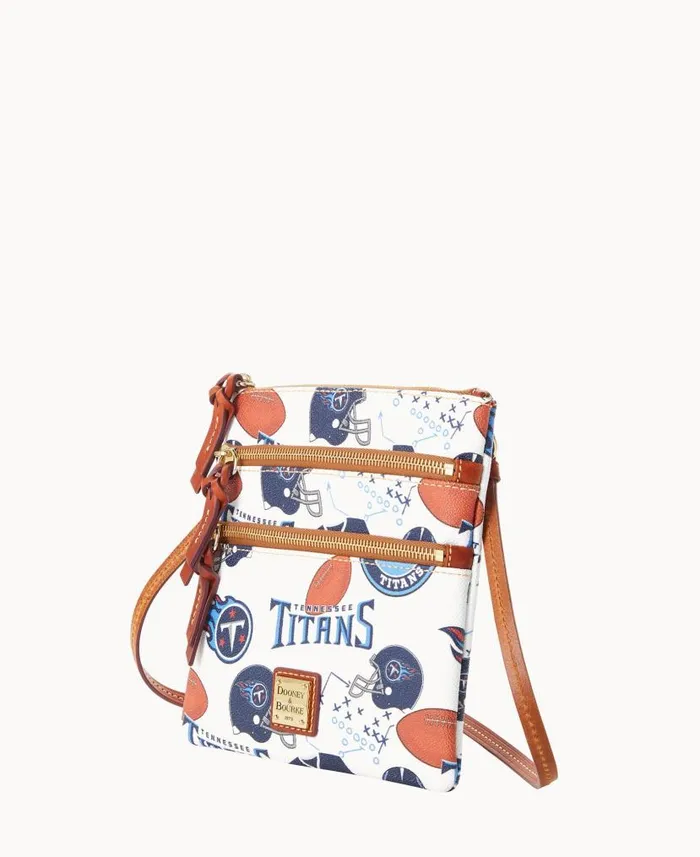 NFL Titans N S Triple Zip Crossbody Titans Woman Dooney and Bourke Crossbodies NFL Titans N S Triple Zip Crossbody Titans Woman Dooney and Bourke Crossbodies