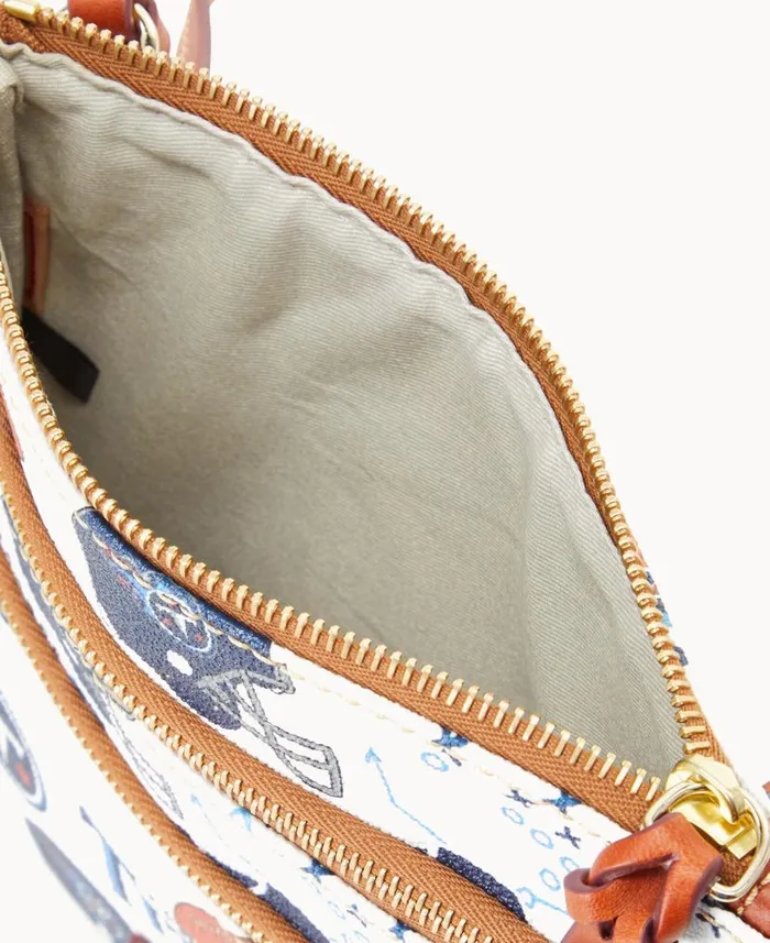 NFL Titans N S Triple Zip Crossbody Titans Woman Dooney and Bourke Crossbodies NFL Titans N S Triple Zip Crossbody Titans Woman Dooney and Bourke Crossbodies