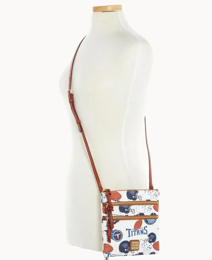 NFL Titans N S Triple Zip Crossbody Titans Woman Dooney and Bourke Crossbodies NFL Titans N S Triple Zip Crossbody Titans Woman Dooney and Bourke Crossbodies