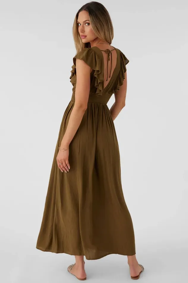 NOLEE SOLID MAXI DRESS Military Olive Women O039NEILL Clothing