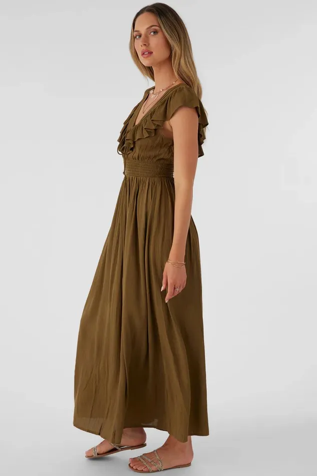 NOLEE SOLID MAXI DRESS Military Olive Women O039NEILL Clothing